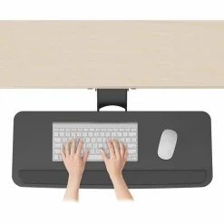 Lorell Universal Keyboard Tray, 5"H x 10.9"W, Black