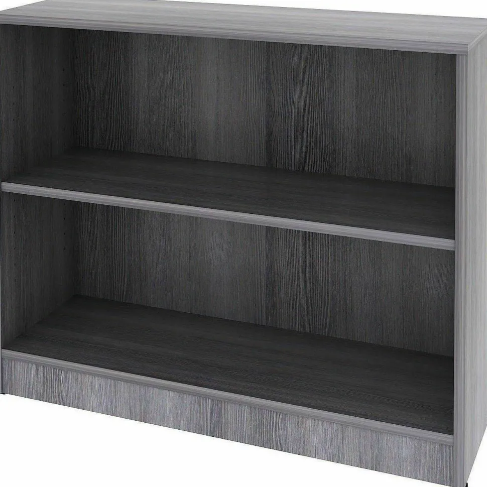 Lorell Weathered Charcoal Laminate Bookcase