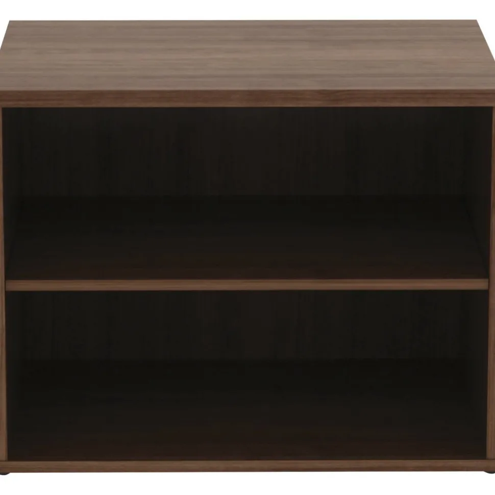 Lorell 29-1/2"W File Storage Cabinet Credenza Computer Desk, Walnut