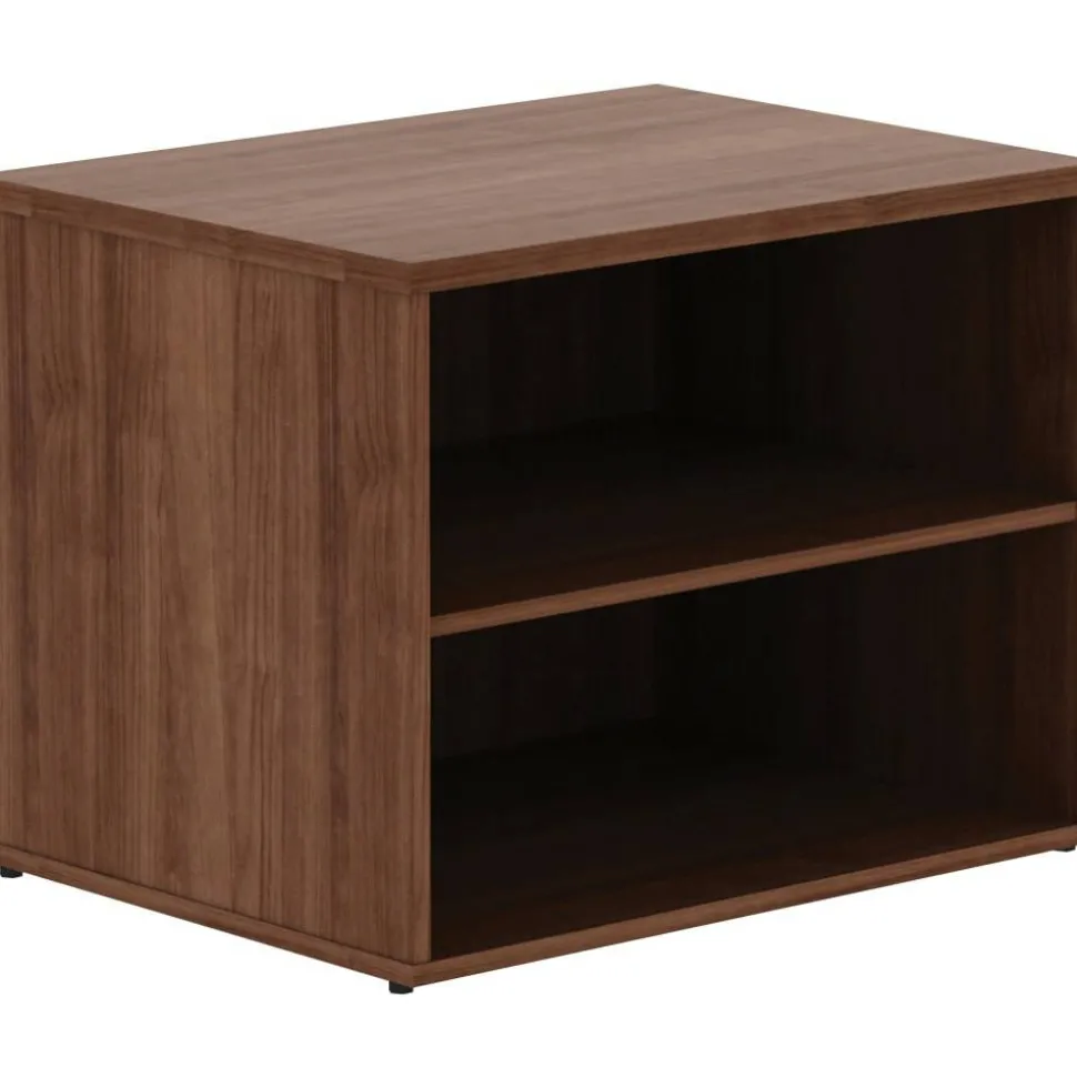Lorell 29-1/2"W File Storage Cabinet Credenza Computer Desk, Walnut