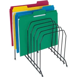 Lorell Wire Step File, 8-Dividers, Black
