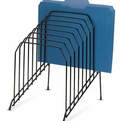 Lorell Wire Step File, 8-Dividers, Black