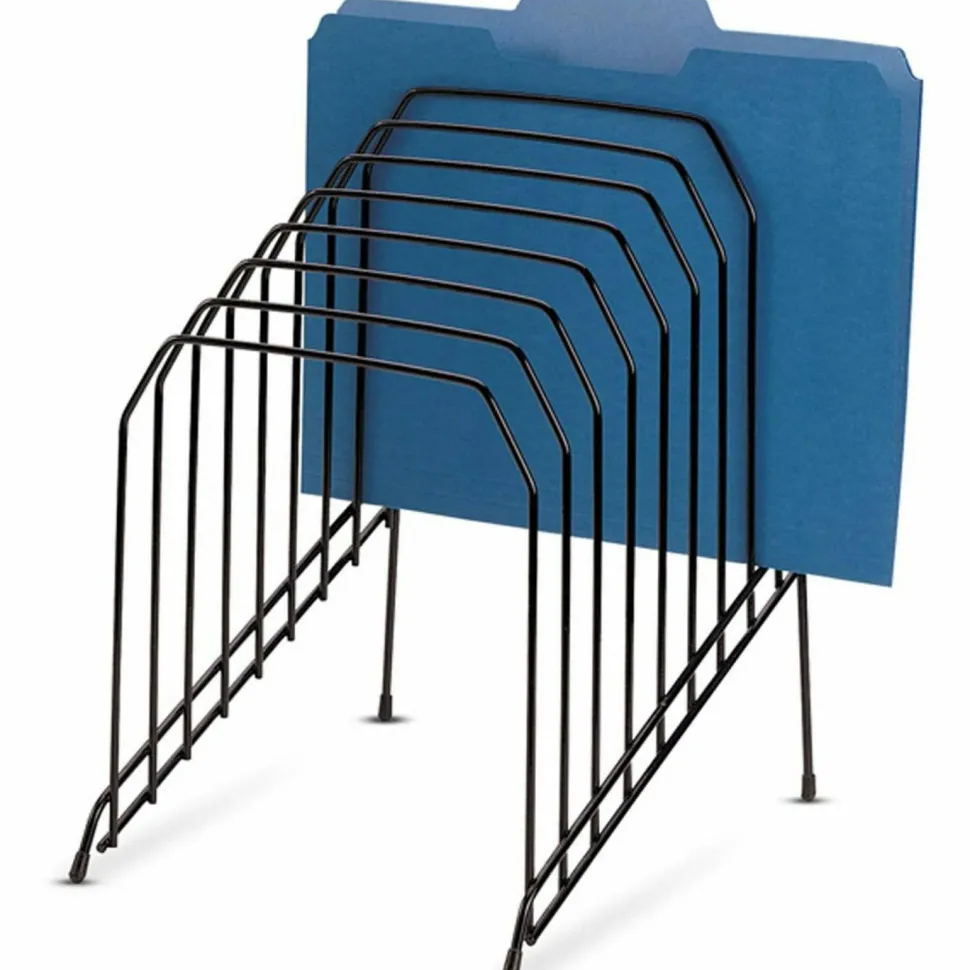 Lorell Wire Step File, 8-Dividers, Black