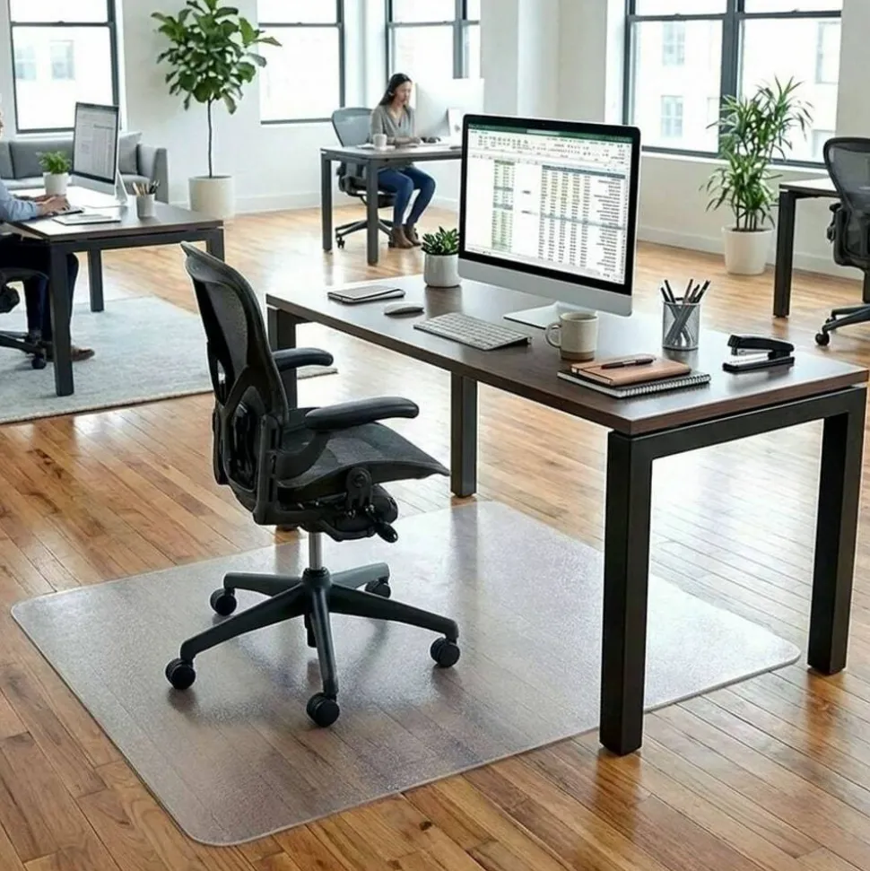 Lorell XXL Polycarbonate Multi-Surface Chair Mat, 60"x 79"