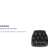 Louise Hard Black Tufted Vinyl Chiavari Chair Cushion