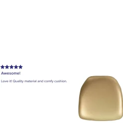 Louise Hard Gold Vinyl Chiavari Chair Cushion