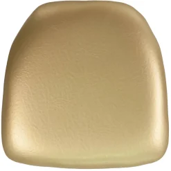 Louise Hard Gold Vinyl Chiavari Chair Cushion