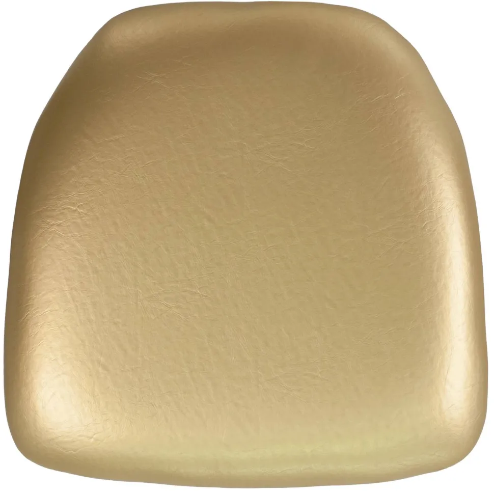 Louise Hard Gold Vinyl Chiavari Chair Cushion