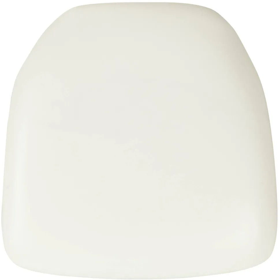 Louise Hard White Vinyl Chiavari Chair Cushion