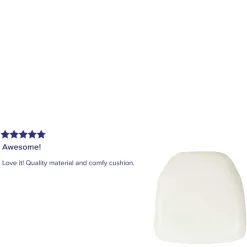 Louise Hard White Vinyl Chiavari Chair Cushion