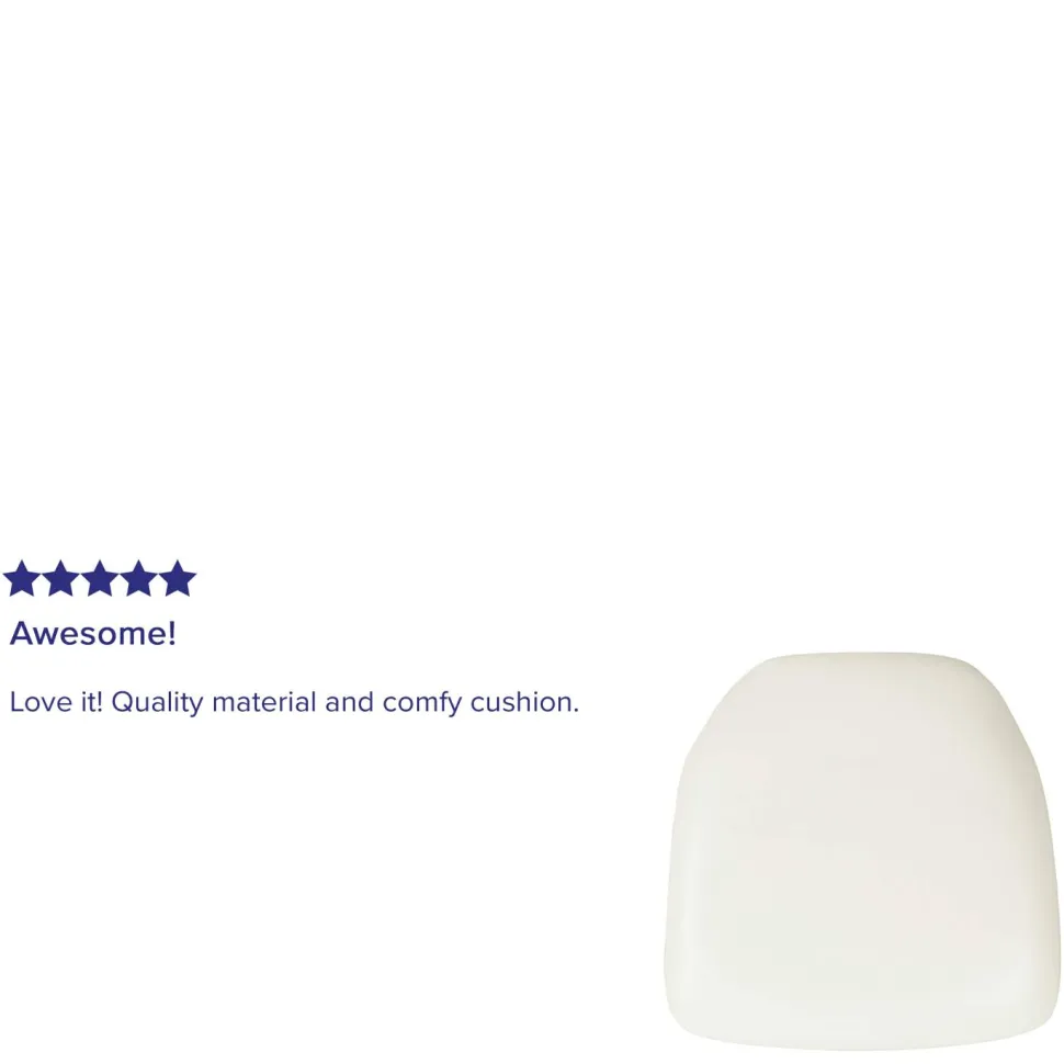 Louise Hard White Vinyl Chiavari Chair Cushion