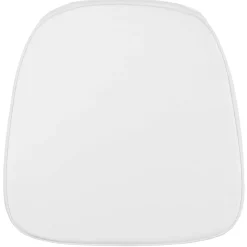 Louise Soft Snow White Fabric Chiavari Chair Cushion