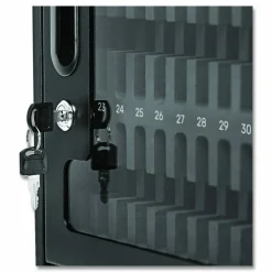 Luxor Cell Guard 30-Bay Cabinet for 32 Devices, 14.96 x 16.14 x 8.98, Black