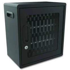 Luxor Cell Guard 32-Bay Wall-Mount Cabinet for 32 Devices, 14.96 x 16.14 x 8.98, Black