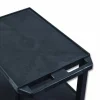 Luxor TUFFY Three-Shelf Multipurpose Utility Cart, Plastic, 300 lb Capacity, 26.5" x 18.5" x 34", Black