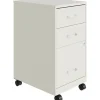 LYS NuSparc 18" D Mobile Pedestal 3 Drawer Organizer Cabinet, White
