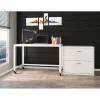 LYS NuSparc 30"W Lateral File 2 Drawer w/ Arc Pull, White, 1 Each