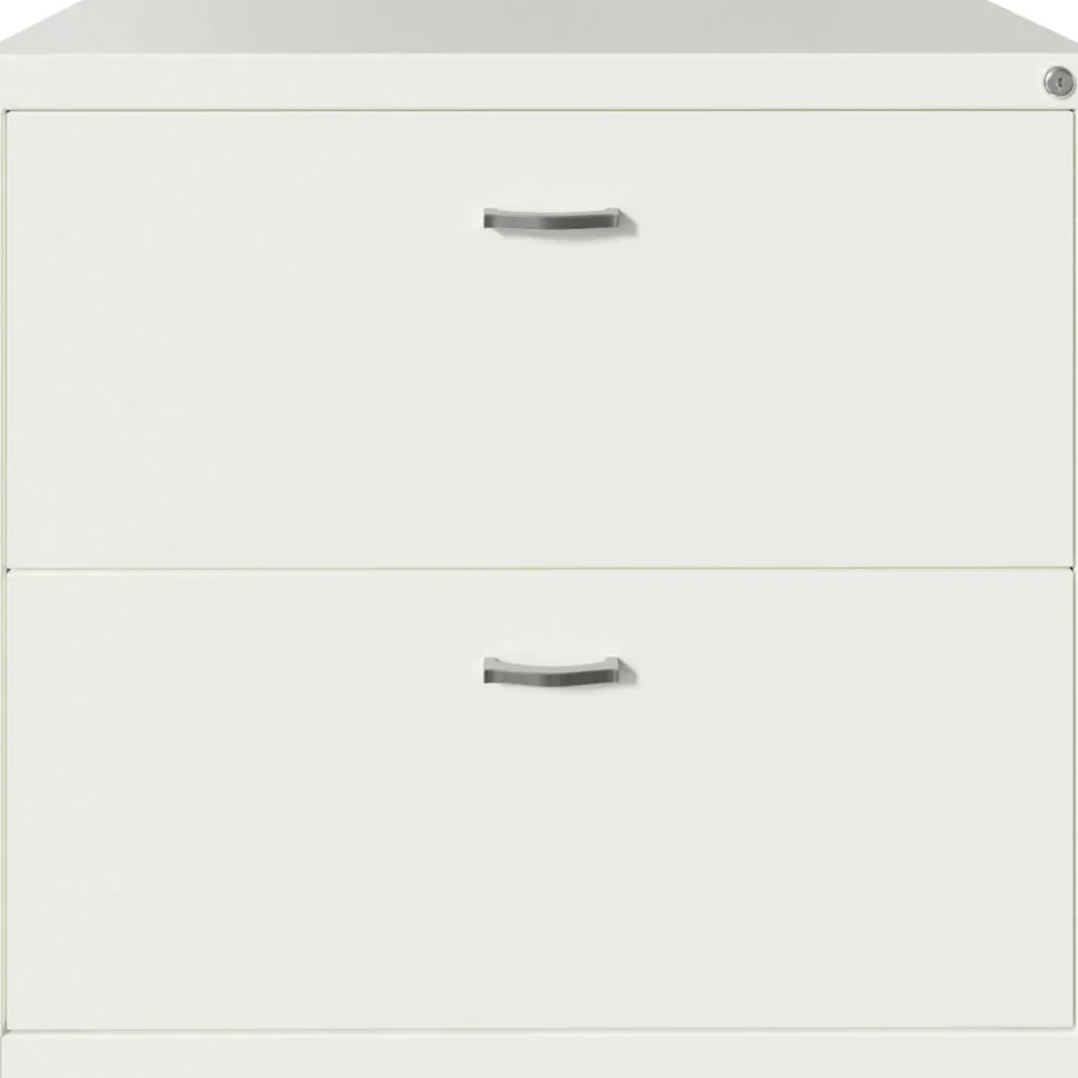LYS NuSparc 30"W Lateral File 2 Drawer w/ Arc Pull, White, 1 Each