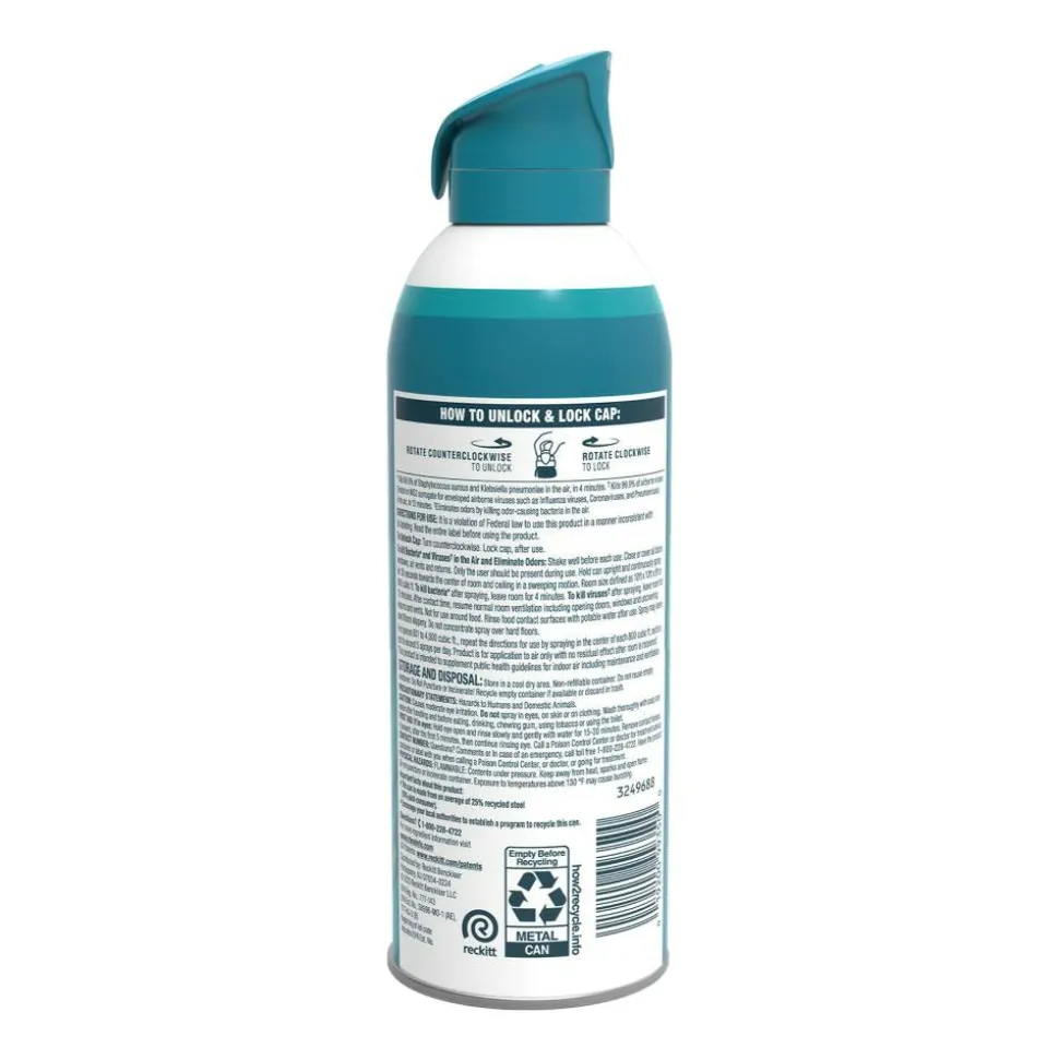 LYSOL Air Sanitizer Spray - Simple Fresh 10 oz., Case of 6 cans