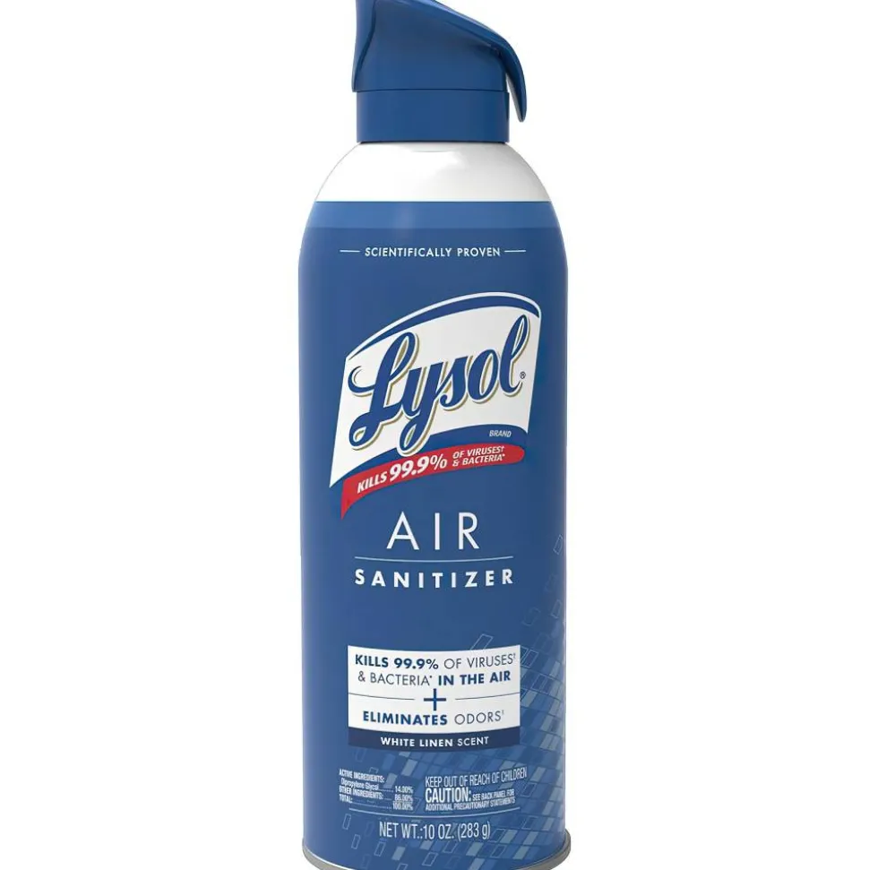 LYSOL Air Sanitizer Spray - White Linen 10 oz., Case of 6 bottles