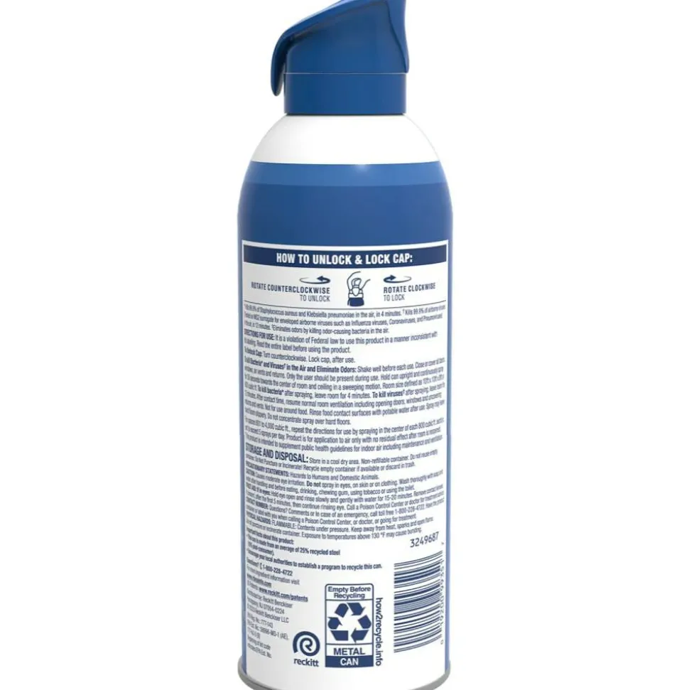 LYSOL Air Sanitizer Spray - White Linen 10 oz., Case of 6 bottles