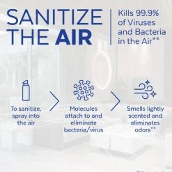 LYSOL Air Sanitizer Spray - White Linen 10 oz., Case of 6 bottles