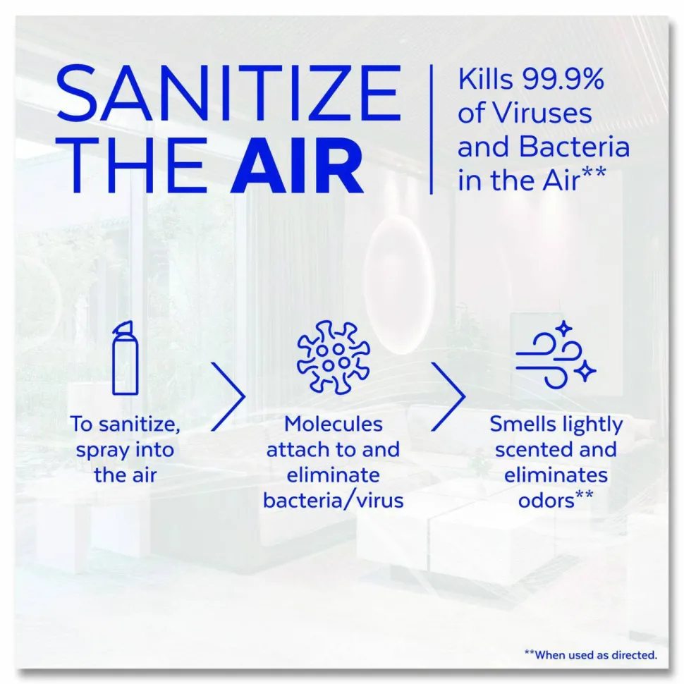 LYSOL Brand Air Sanitizer Spray, Light Breeze Scent, 10 oz Aerosol Spray