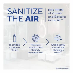 LYSOL Brand Air Sanitizer Spray, Simple Fresh Scent, 10 oz Aerosol Spray, 6/Carton