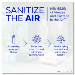 LYSOL Brand Air Sanitizer Spray, Light Breeze Scent, 10 oz Aerosol Spray, 6/Carton