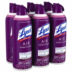 LYSOL Brand Air Sanitizer Spray, Light Breeze Scent, 10 oz Aerosol Spray, 6/Carton