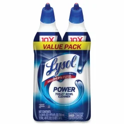 LYSOL Brand Disinfectant Toilet Bowl Cleaner, Atlantic Fresh Scent, 24 oz Angle-Neck Bottle, 2/Pack
