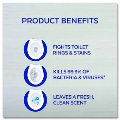 LYSOL Brand Disinfectant Toilet Bowl Cleaner w/Lime/Rust Remover, Atlantic Fresh Scent, 24 oz Angle-Neck Bottle, 9/Carton
