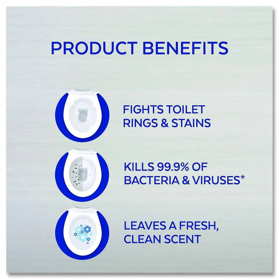 LYSOL Brand Disinfectant Toilet Bowl Cleaner, Atlantic Fresh Scent, 24 oz Angle-Neck Bottle, 9/Carton