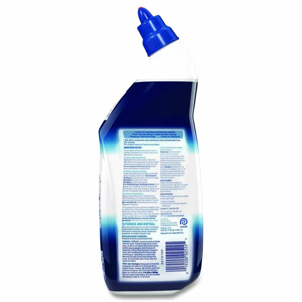 LYSOL Brand Disinfectant Toilet Bowl Cleaner, Atlantic Fresh Scent, 24 oz Angle-Neck Bottle, 9/Carton