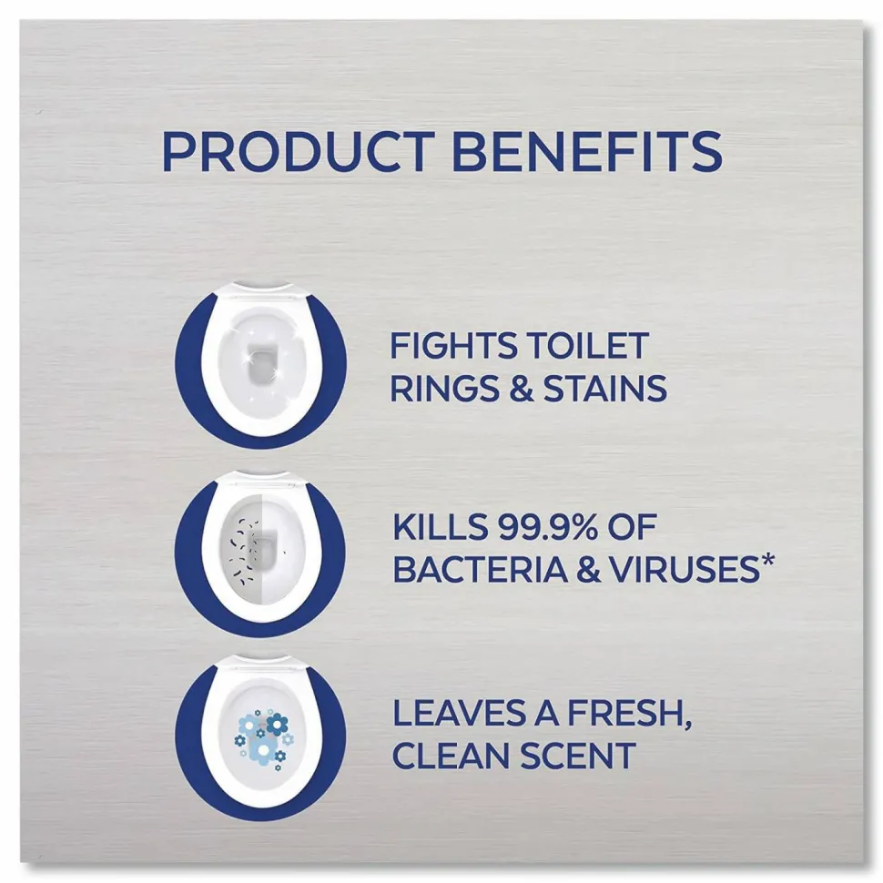 LYSOL Brand Disinfectant Toilet Bowl Cleaner w/Lime/Rust Remover, Atlantic Fresh Scent, 24 oz Angle-Neck Bottle