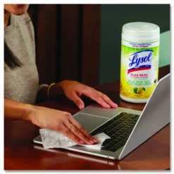 LYSOL Brand Disinfecting Wipes II Fresh Citrus Scent, 1-Ply, 7 x 7.25, Fresh Citrus, White, 70 Wipes/Canister
