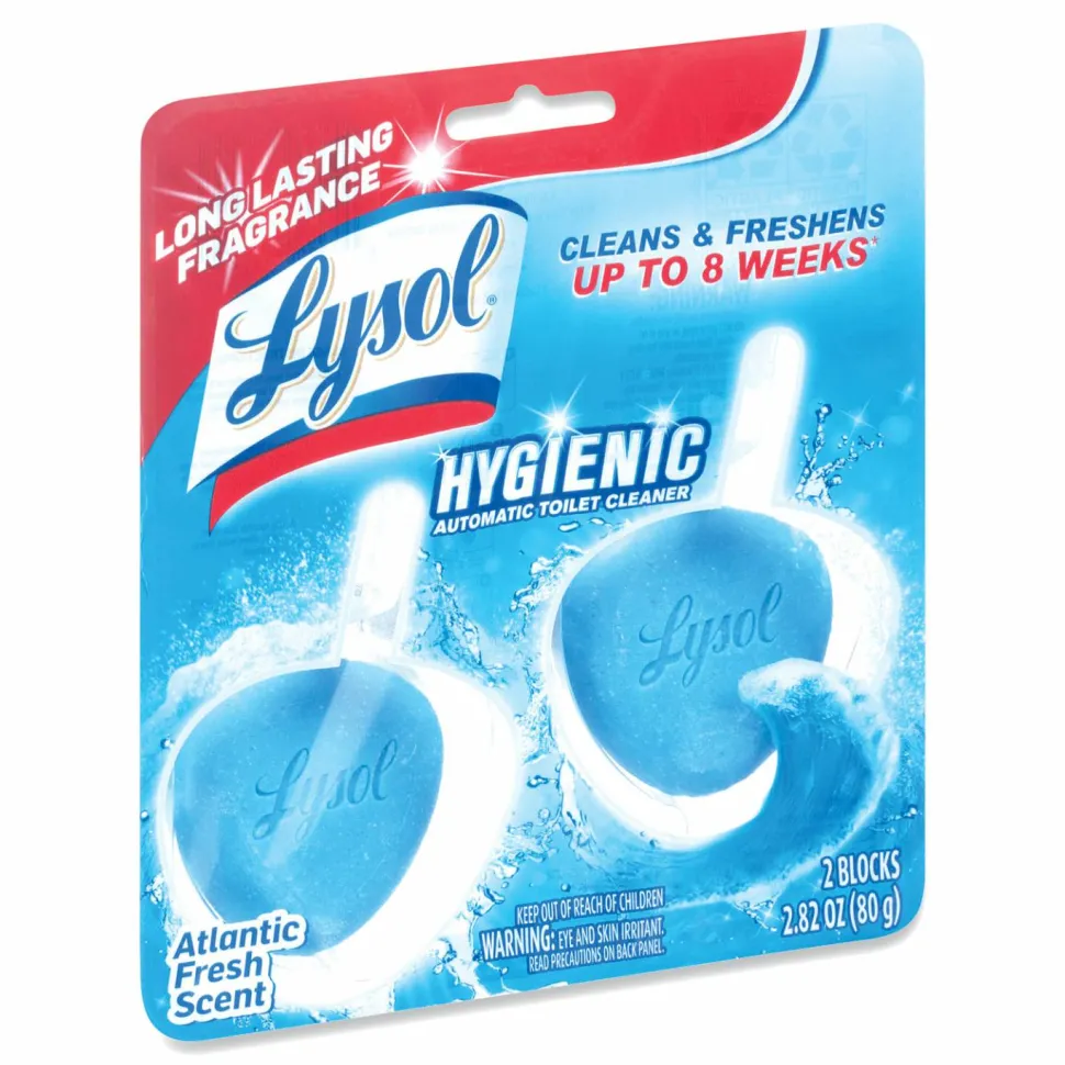 LYSOL Brand Hygienic Automatic Toilet Bowl Cleaner, Atlantic Fresh Scent, 2/Pack