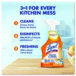 LYSOL Brand Kitchen Pro Antibacterial Cleaner, 22 oz Spray Bottle