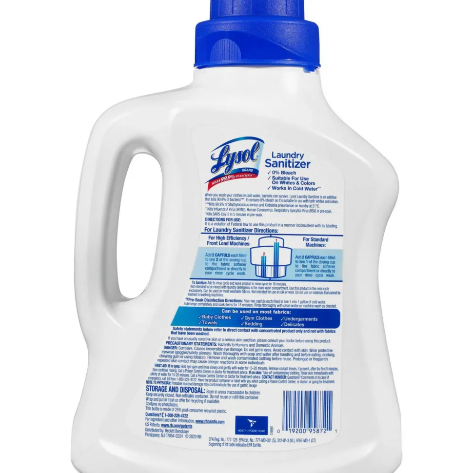 LYSOL Brand Laundry Sanitizer, Liquid, Crisp Linen Scent, 90 oz