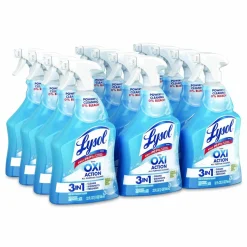 LYSOL Brand Multi-Purpose Hydrogen Peroxide Cleaner, Citrus Sparkle Zest Scent, 32 oz Trigger Spray Bottle, 9/Carton