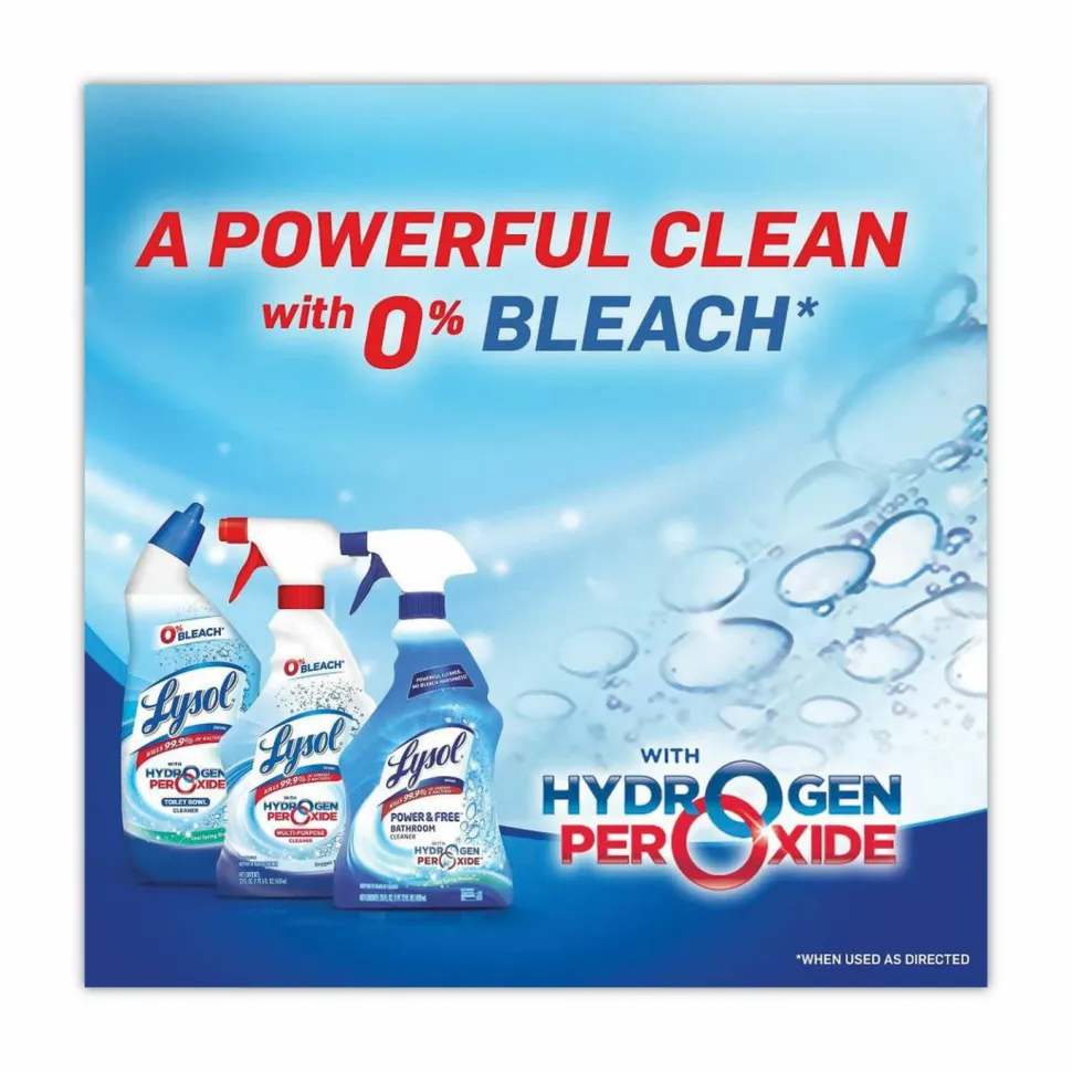 LYSOL Brand Toilet Bowl Cleaner with Oxi Action, Ocean Fresh Scent, 24 oz Angle-Neck Bottle, 2/Pack
