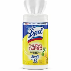 Lysol Disinfecting Wipes, Lemon And Lime Blossom Scent, Tub Of 80 Sheets