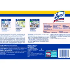 Lysol Disinfecting Wipes, Lemon Lime Scent, 80 Wipes Per Canister, Carton Of 6 Canisters