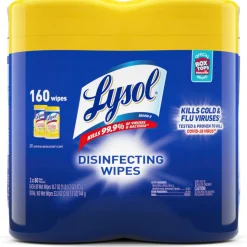 Lysol Disinfecting Wipes, Lemon Lime Scent, 80 Wipes Per Canister, Carton Of 6 Canisters