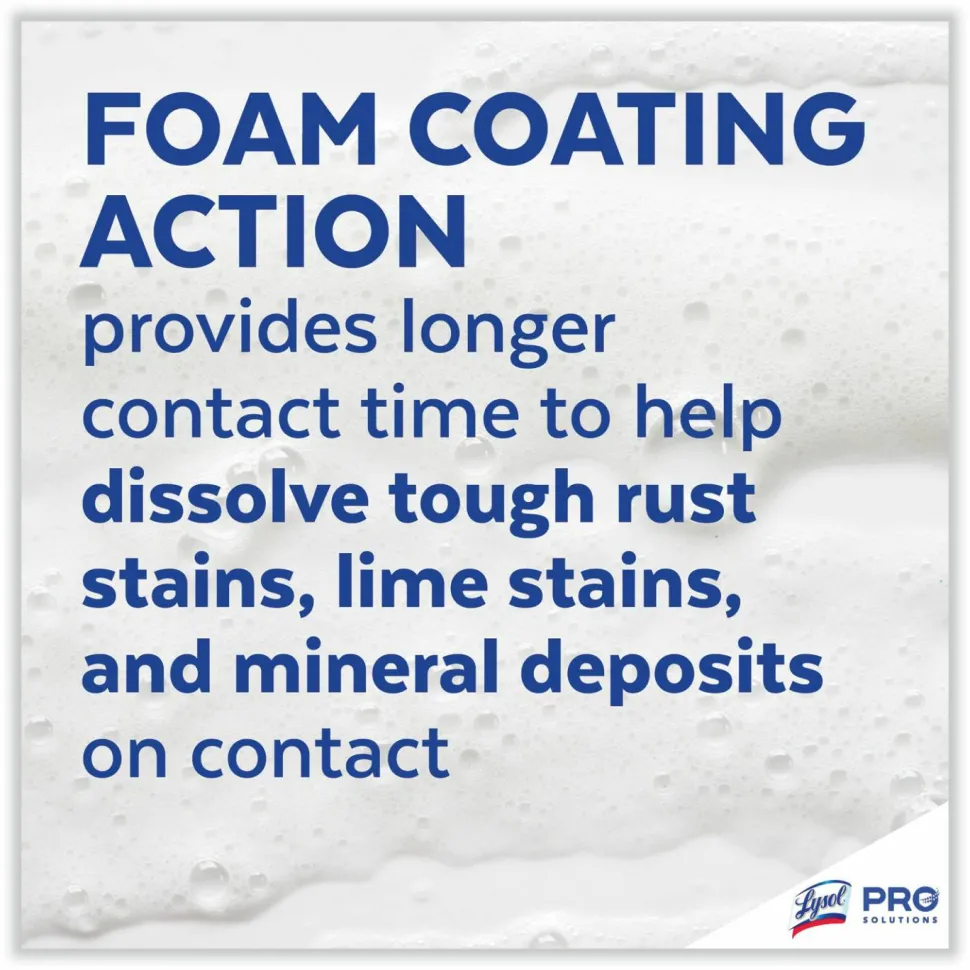 Lysol I.C. Foam Disinfectant, 24 Fl Oz, White, Pack Of 12 Cans