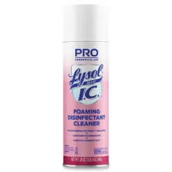 Lysol I.C. Foam Disinfectant, 24 Fl Oz, White, Pack Of 12 Cans