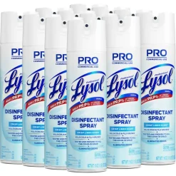 Lysol Professional Disinfectant Spray, Crisp Linen Scent, 19 Oz Bottle, Case Of 12