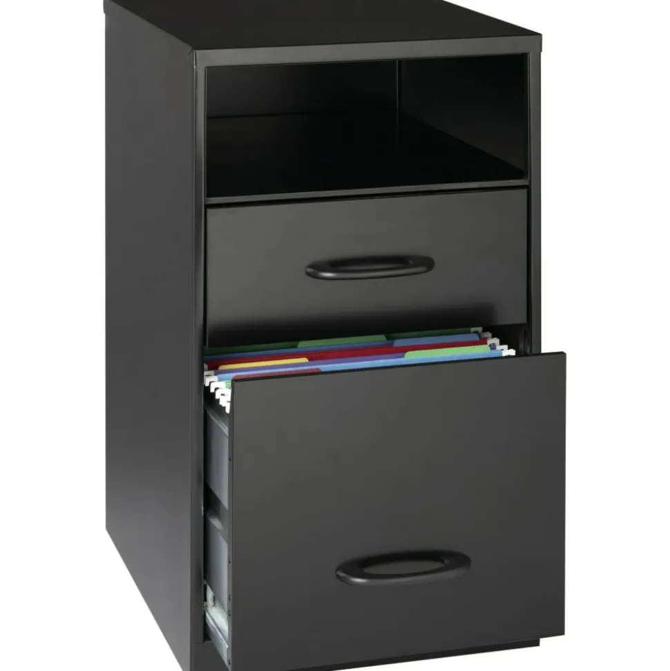 LYS SOHO File Cabinet - 14.3"x18"x24.5" - 2x Drawer(s) - VF318DDBK
