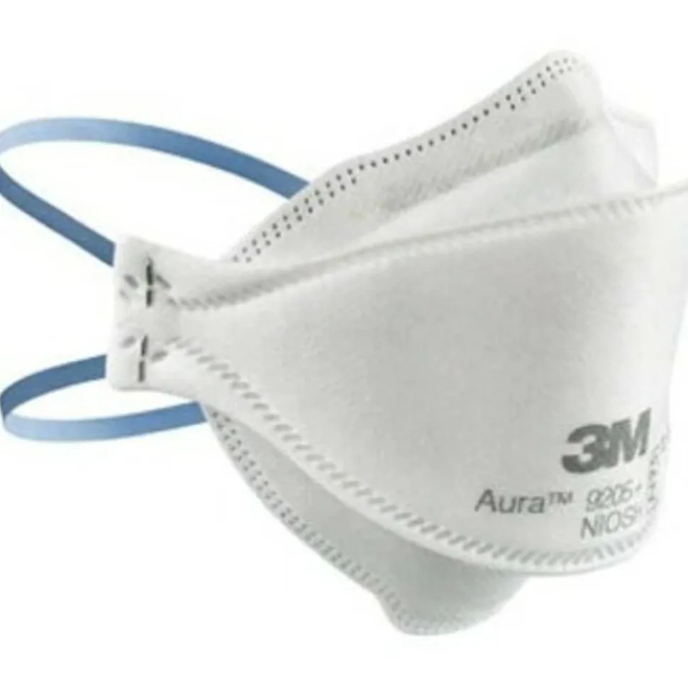 3M Aura N95 Particulate Respirators, 9205+, White, Pack Of 440 Respirators