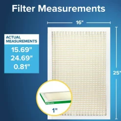 3M Filtrete 16 x 25 x 1 Air Filter, 12 HVAC Filters, MPR 700, Merv 8, Dust, Pollen & Pet Dander, 3 Month Pleated 1 Inch Electrostatic Air Filters